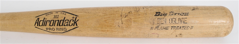 1980 Ben Oglivie Milwaukee Brewers Adirondack Game Used Signed Bat (JSA) MEARS LOA