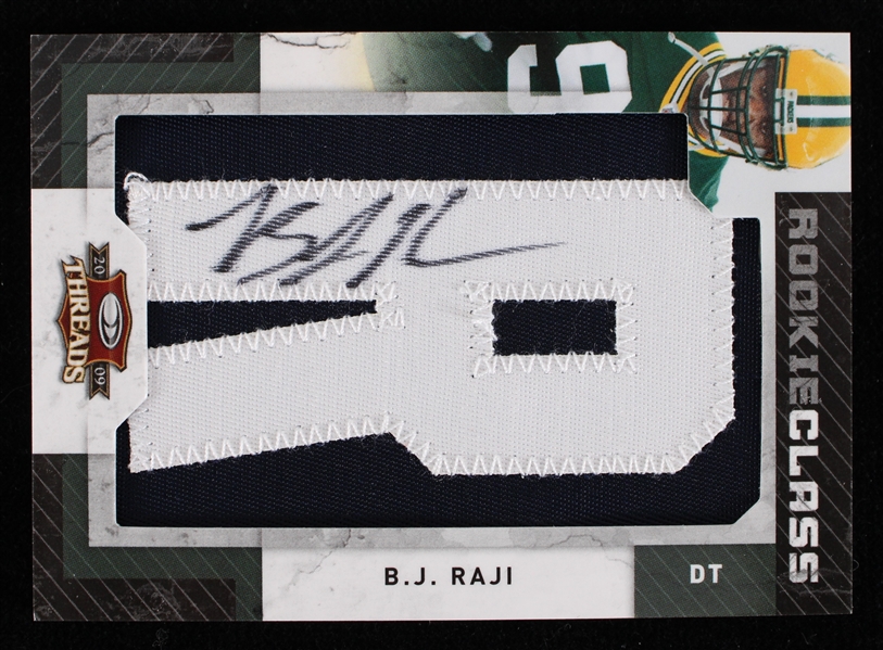 2009 BJ Raji Green Bay Packers Signed Rookie Class Threads Card 361/392 