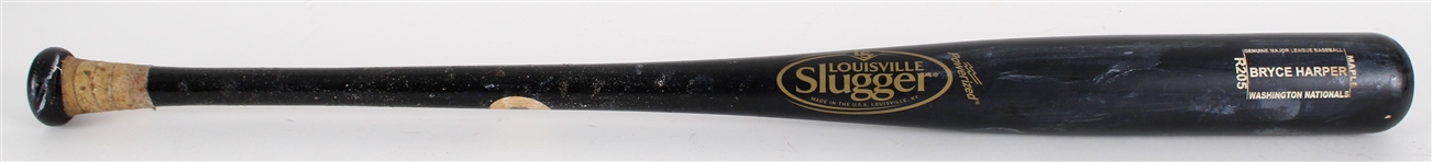 2013 Bryce Harper Washington Nationals Louisville Slugger Game Used Bat (MEARS A9)