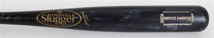 2013 Bryce Harper Washington Nationals Louisville Slugger Game Used Bat (MEARS A9)