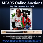 2025 Bryce Harper Philadelphia Phillies Signed Old Hickory Game Used Bat (JSA) MEARS A9