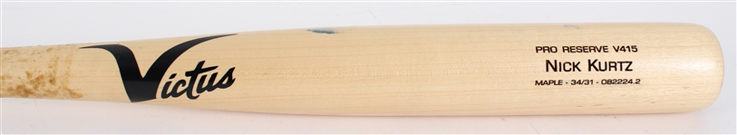 2024 Nick Kurtz Oakland A's Victus Professional Model Game Used Bat (MEARS A8)