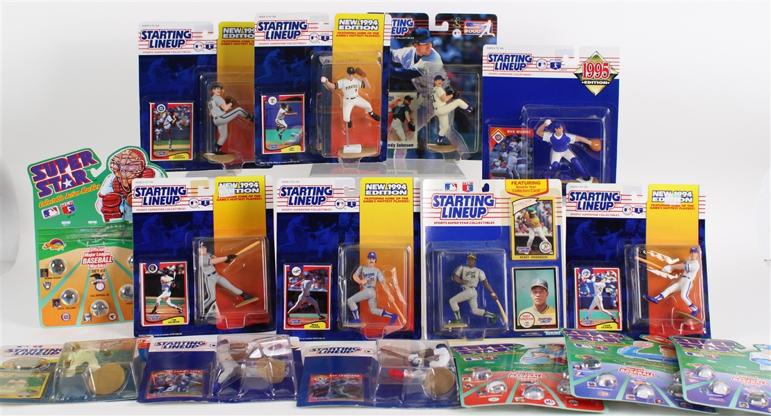 1989-2000 MLB Starting Lineup Figures & Action Marbles MIP (Lot of 15)