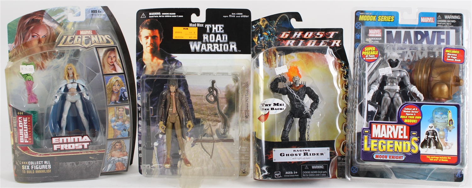 2000-07 Marvel Legends, Road Warrior, Ghost Rider Figures MIP (Lot of 4) 