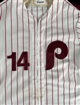 1980 Pete Rose World Champions Philadelphia Phillies Signed Game Worn Uniform *TriStar/PSA* (JSA) PSA Photo Match / MEARS A10
