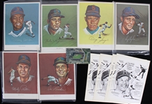 1968-70 Seattle Pilots Wheeldon Portraits, Sicks Postcard, & Tailwind Tommy Harper Leaflets (Lot of 17)