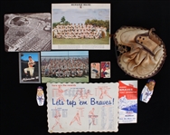 1950s-80s Milwaukee Braves Team Photo, Schedule, Childrens Mitt & more (Lot of 11)