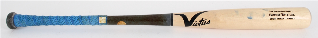 2025 Bobby Witt Jr Kansas City Royals Victus Game Used Bat (MEARS A7.5)