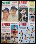 1958-60 Sport Magazines Featuring Babe Ruth, Willie Mays & more (Lot of 4) 