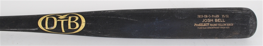 2024 Josh Bell Miami Marlins DTB Professional Model Game Used Bat (MEARS A7.5)