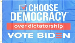 2024 Joe Biden Kamala Harris & Choose Democracy Flags (Lot of 2)