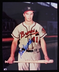 1952-66 Eddie Mathews Milwaukee Braves Signed 8"x10" Photo (JSA) 