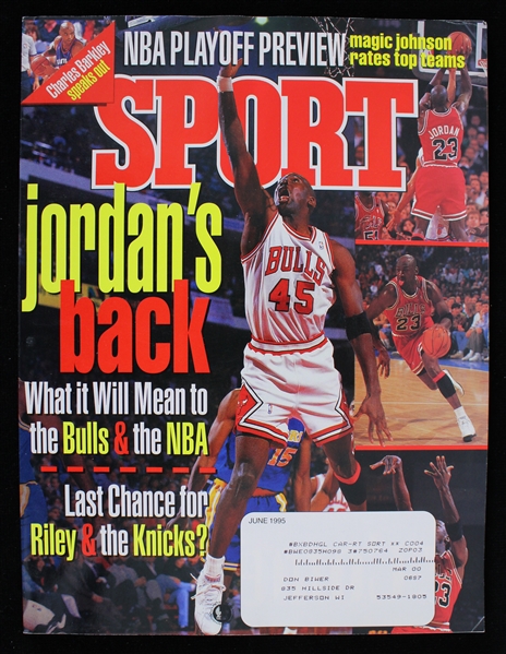 1995 Michael Jordan Chicago Bulls Sport Magazine 