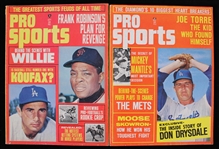 1965-66 Pro Sports Magazines w/ Willie Mays (Lot of 2)