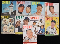 1951-53 Sport Magazines w/ Jackie Robinson, Stan Musial & more (Lot of 9)