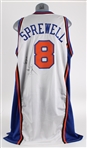 2000-01 Latrell Sprewell New York Knicks Signed Game Worn Home Jersey (MEARS A5 / JSA)