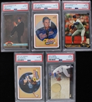 1991-2012 Nolan Ryan Texas Rangers PSA Slabbed Cards (Lot of 5)