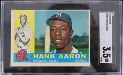 1960 Hank Aaron Milwaukee Braves #300 Topps (SGC Slabbed 3.5 VG+)
