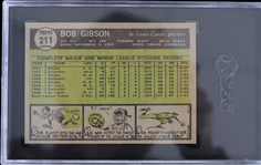 1961 Bob Gibson St Louis Cardinals #211 Topps Card (SGC Slabbed 5 EX)
