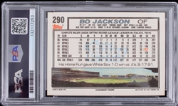 1992 Bo Jackson Chicago White Sox #290 Topps Card (PSA Slabbed GEM MT 10) 