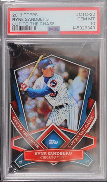 2013 Ryne Sandberg Chicago Cubs #CTC-22 Topps Card (PSA Slabbed GEM MT 10) 