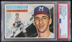 1956 Warren Spahn Milwaukee Braves #10 Topps Card (PSA Slabbed EX 5) 