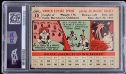 1956 Warren Spahn Milwaukee Braves #10 Topps Card (PSA Slabbed EX 5) 