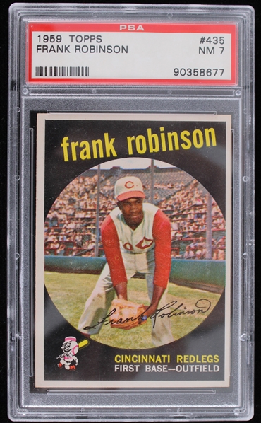 1959 Frank Robinson Cincinnati Redlegs #435 Topps Card (PSA Slabbed NM 7) 