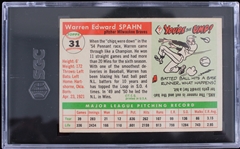 1955 Warren Spahn Milwaukee Braves #31 Topps Card (SGC Slabbed 5 EX) 
