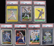 1991-2011 Nolan Ryan Texas Rangers PSA Slabbed Cards (Lot of 7) 