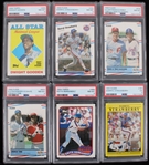 1988-91 Darryl Strawberry, Dwight Gooden & more PSA Slabbed Trading Cards (Lot of 6) 