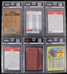 1988-91 Darryl Strawberry, Dwight Gooden & more PSA Slabbed Trading Cards (Lot of 6) 
