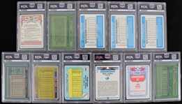 1980-87 Pete Rose, Rod Carew & more PSA Slabbed Trading Cards (Lot of 11) 