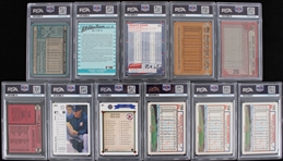 1980-92 Roger Clemens & Dwight Evans Boston Red Sox PSA Slabbed Trading Cards (Lot of 11) 