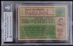 1984 Dan Marino Miami Dolphins #123 Topps (Beckett Slabbed 8.5 NM-MT+) 