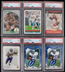 1990-2021 Barry Sanders, Jerry Rice & more PSA Slabbed Trading Cards (Lot of 6) 