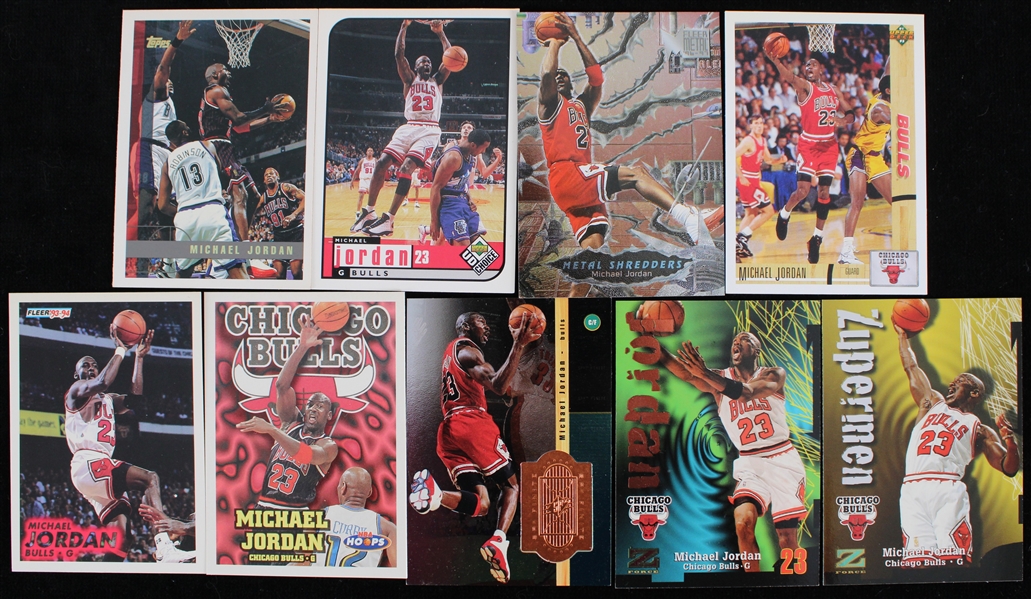 1990s Michael Jordan Chicago Bulls Trading Cards (Lot of 9) 