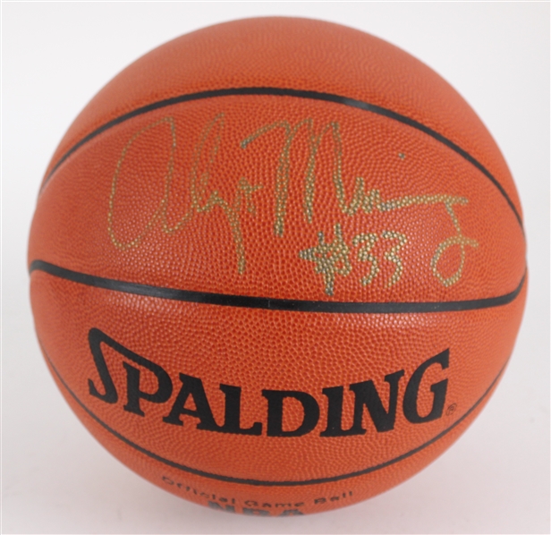 1995-2003 Alonzo Mourning Miami Heat Signed Spalding Basketball (JSA)