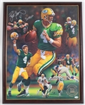 2000 Brett Favre Green Bay Packers Signed 22"x28" Framed 3 Time MVP Print *JSA / Favre Hologram* 