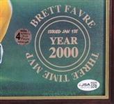 2000 Brett Favre Green Bay Packers Signed 22x28 Framed 3 Time MVP Print *JSA / Favre Hologram* 