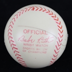 1948 Babe Ruth Official Wrist Watch w/ Plastic Baseball Case by Exacta Time Company 