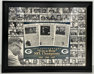 1960s-2000s Fuzzy Thurston Green Bay Packers Signed 25x40 Framed Print & more (Lot of 3)(JSA)