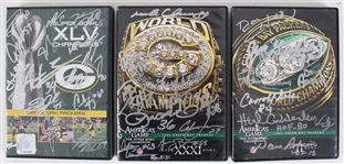 1970s-2010s Bart Starr, Jim Taylor Green Bay Packers Multi Signed Football & DVDs (Lot of 4)(JSA)