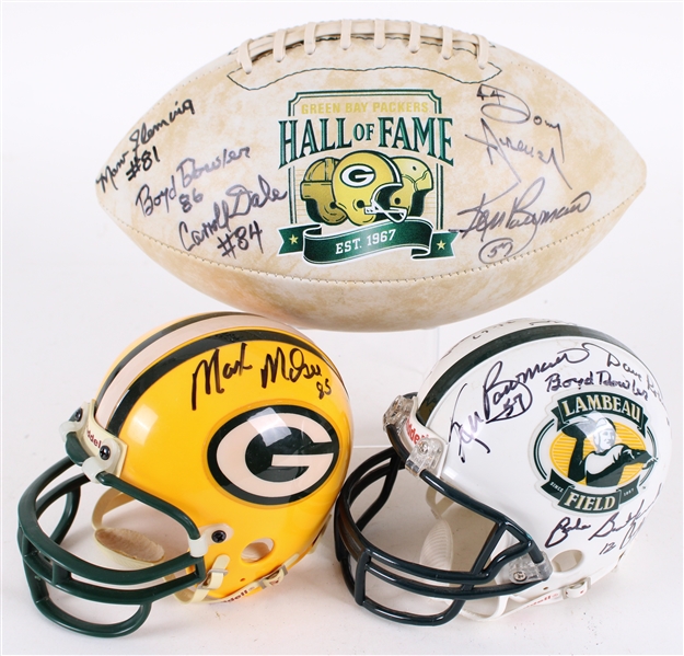 1960s-2000s Boyd Dowler, Carroll Dale Green Bay Packers & more Signed Football & Mini Helmets *JSA* 