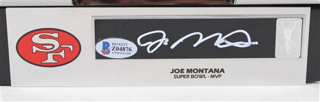 1990 Joe Montana Super Bowl XXIV Signed 17 Vince Lombardi Trophy (Beckett) 