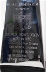 1990 Joe Montana Super Bowl XXIV Signed 17 Vince Lombardi Trophy (Beckett) 