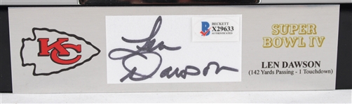 1970 Len Dawson Kansas City Chiefs SB IV Signed 16.5 Vince Lombardi Trophy (Beckett)
