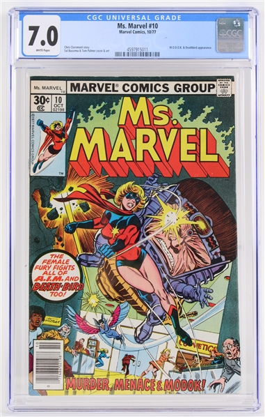 1977 Ms. Marvel Comic #10 (CGC Slabbed 7.0)