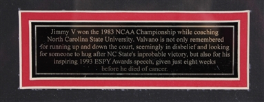 1946-93 James Valvano Jimmy V College Basketball Coach Inspirational Framed Pieces (Lot of 3) 