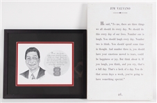 1946-93 James Valvano Jimmy V College Basketball Coach Inspirational Framed Pieces (Lot of 3) 